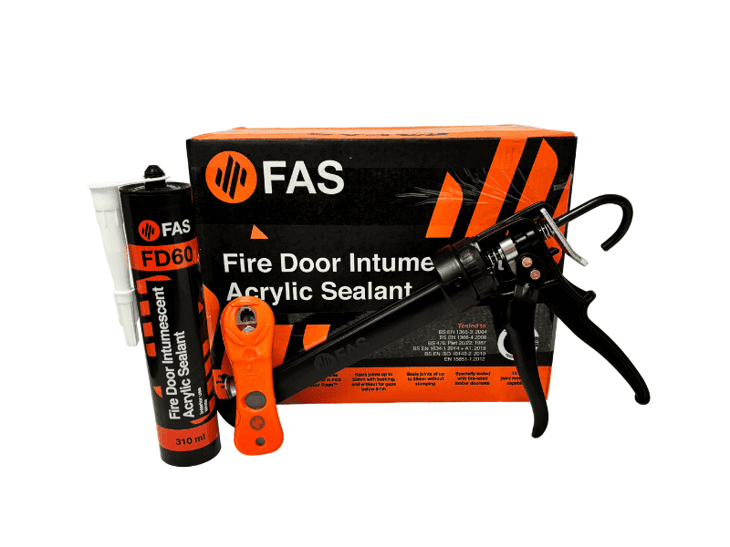 Ballistics LFE FT40 SBSキット FAS Fire Door Acrylic White 310ml Sealant Kit - Fire & Acoustics Seals